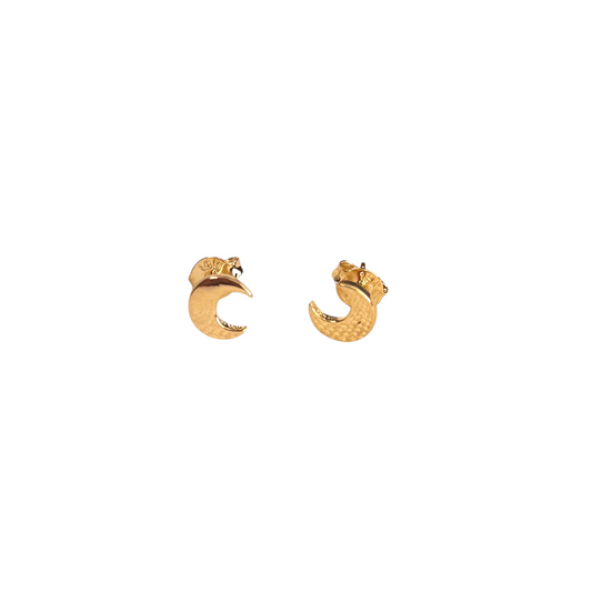 7mm Mini Crescent Moon Stud 18K Gold Filled Earrings