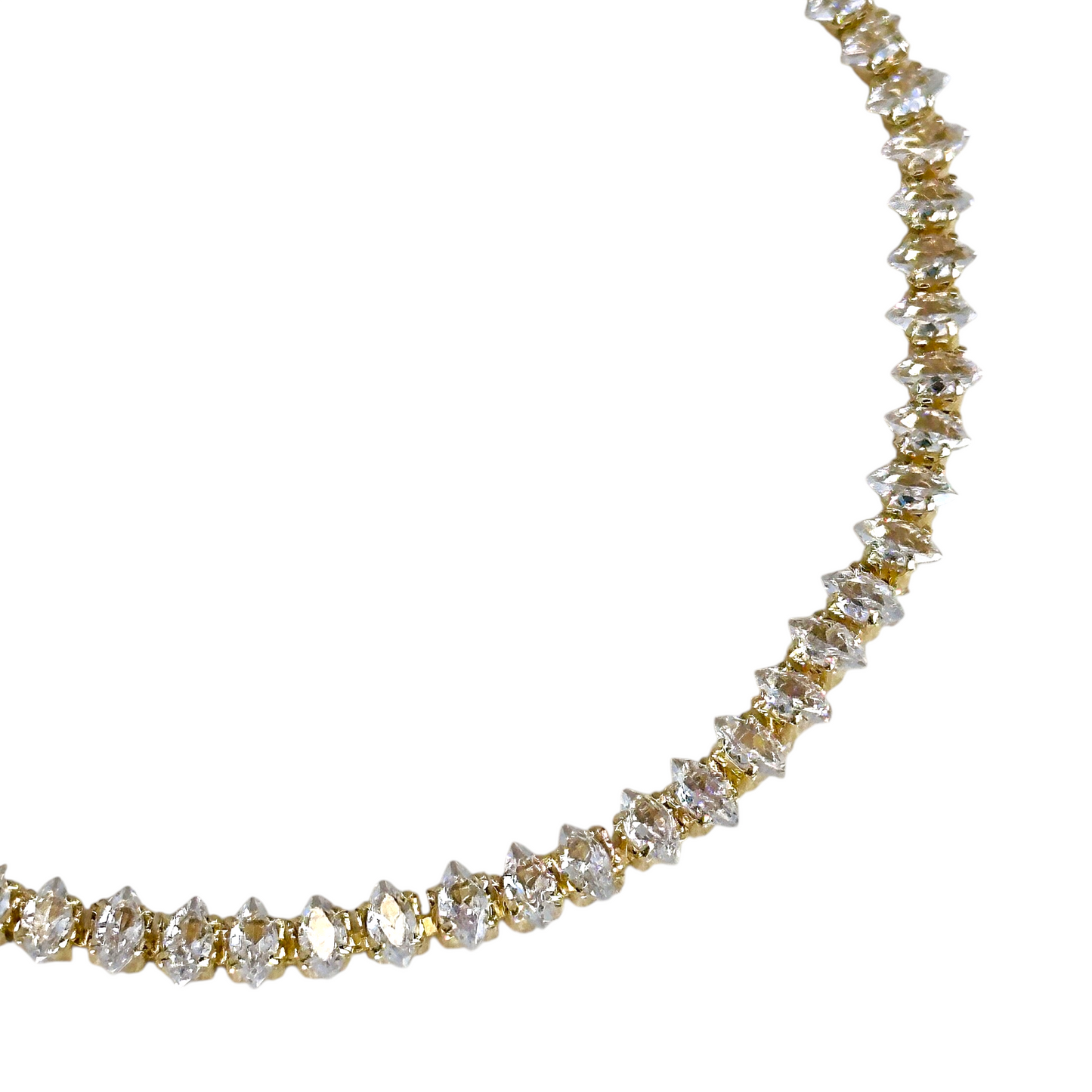 4mm Marquise CZ 18k Gold Filled Riviera Bracelet