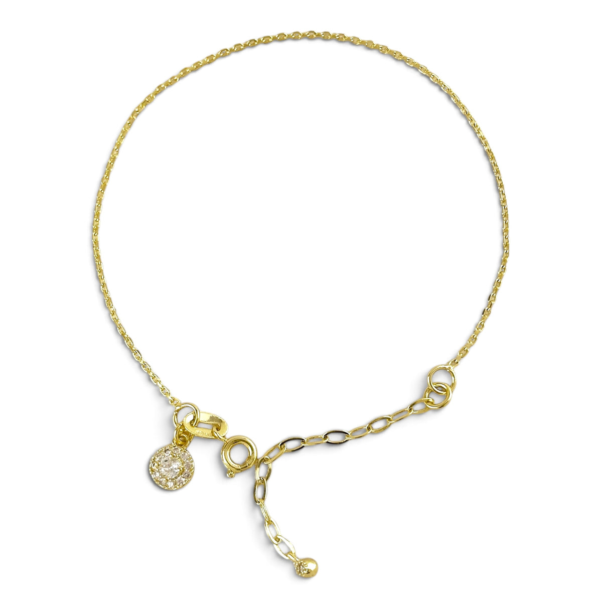 Dangling CZ Bracelet in 18K gold-filled