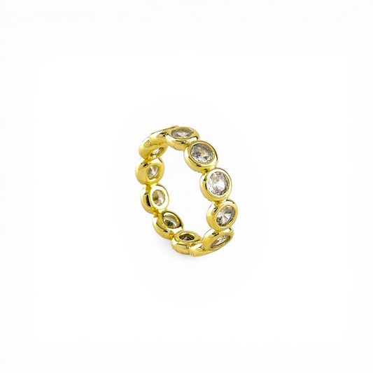 CZ Eternity Band 18K Gold Filled Ring