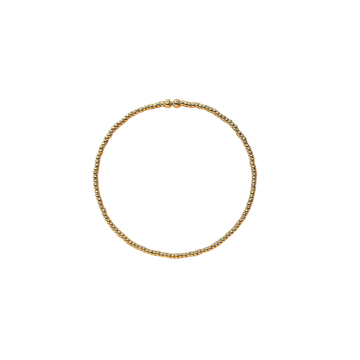 2mm Beaded Cuff 18K Gold Filled Bracelet