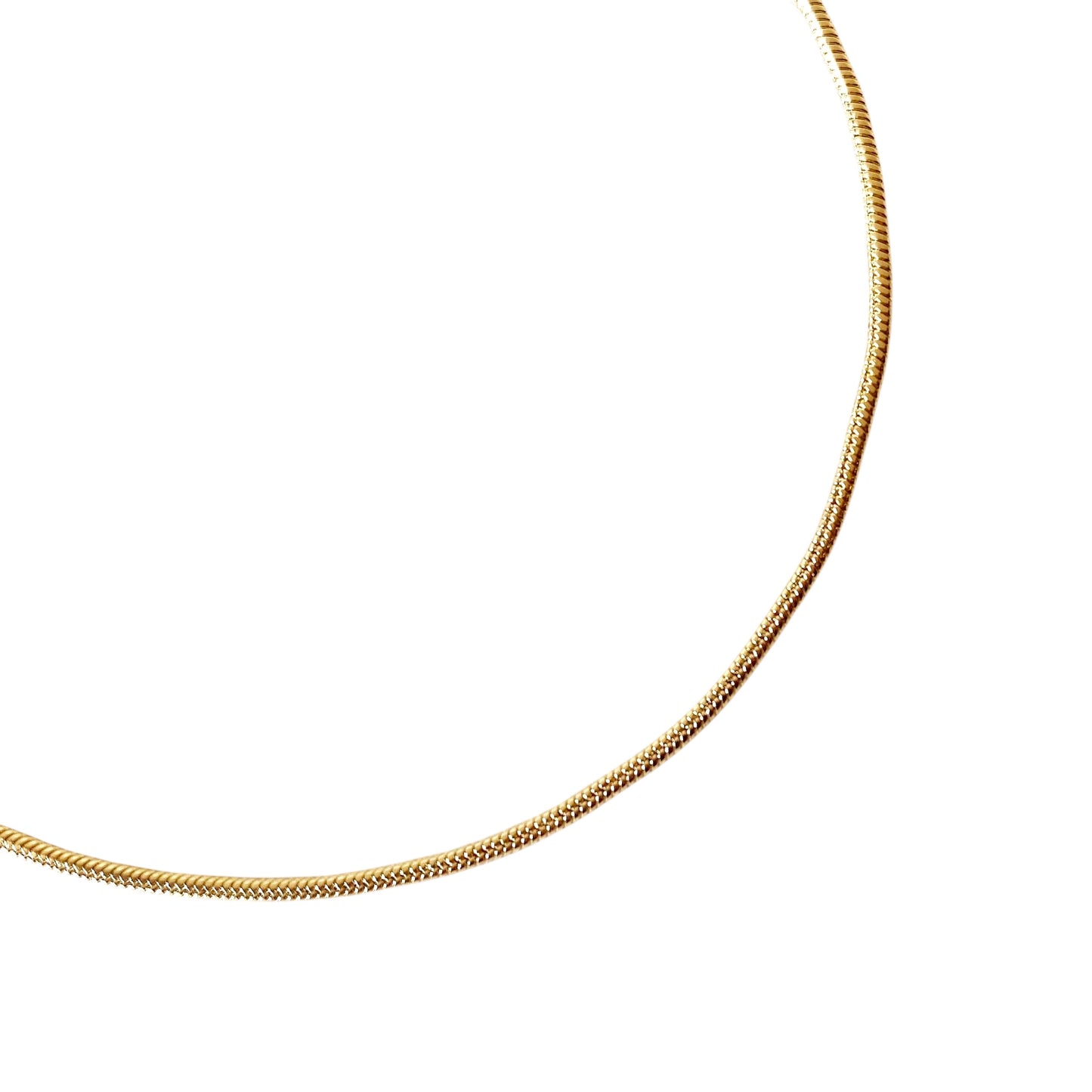 1.2mm Round Snake Chain 18k Gold Filled Bracelet