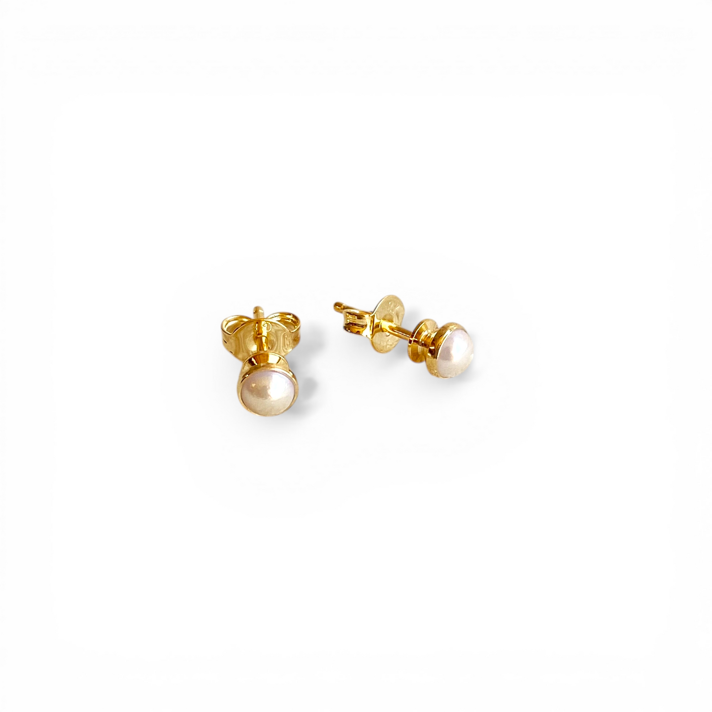 4mm Pearl Stud 18K Gold Filled Earrings