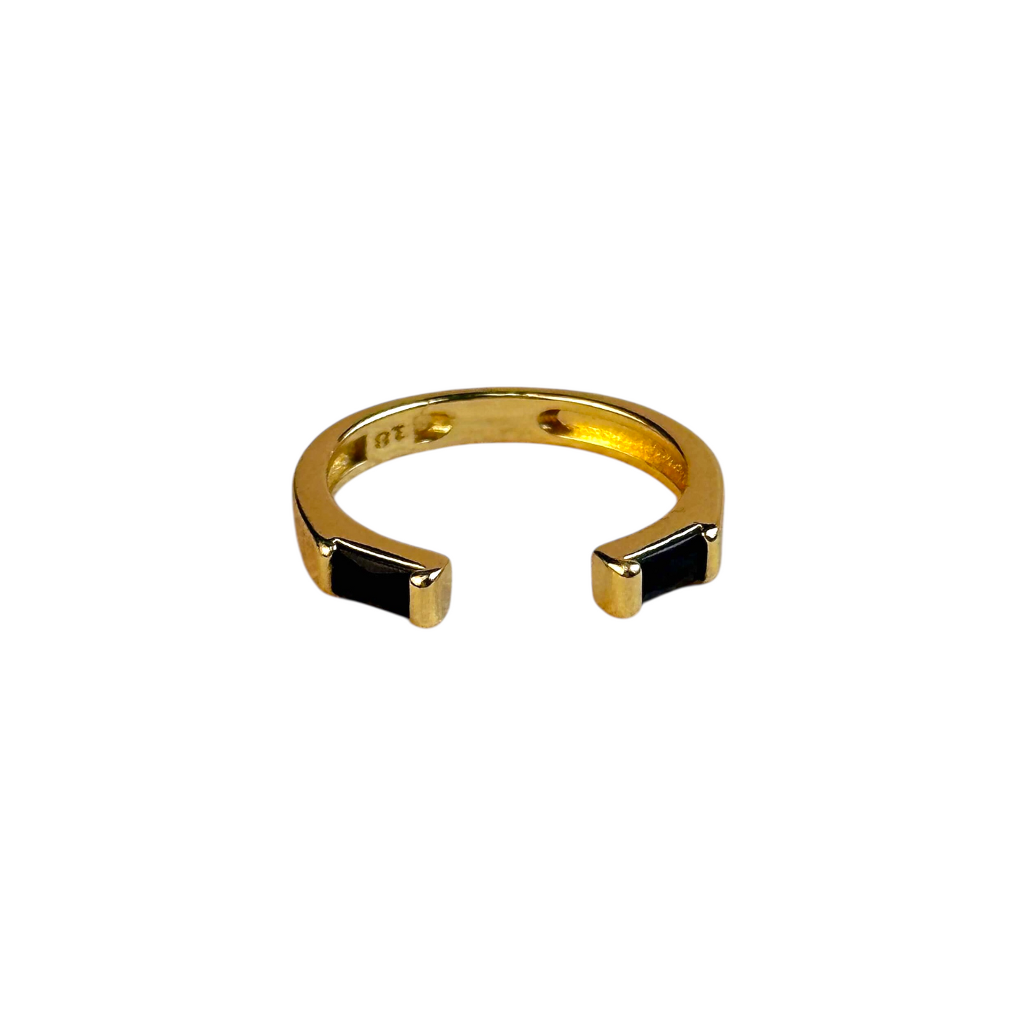 Baguette CZ Open 18k Gold Filled Ring