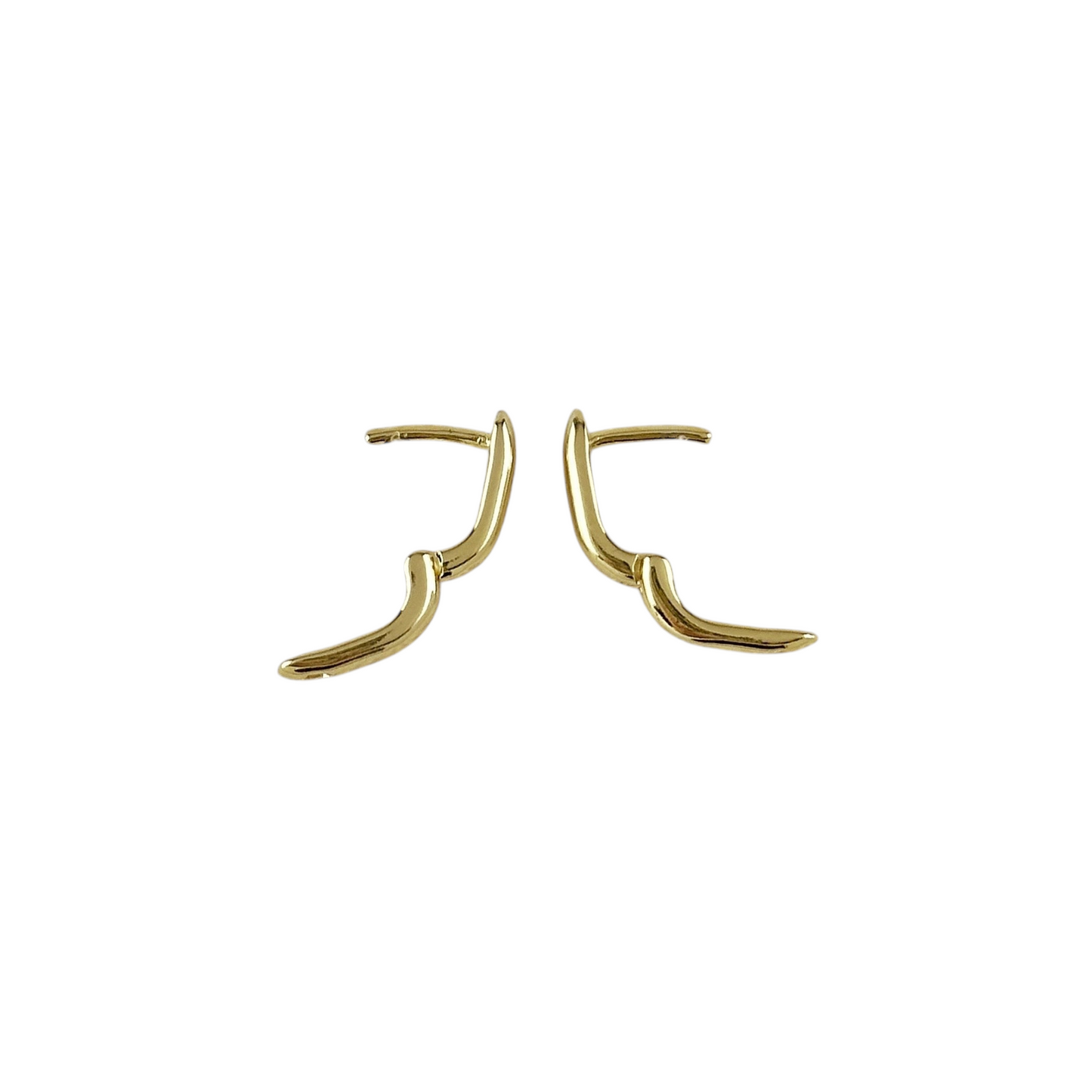 10mm U-Shaped Huggie Hoop 18k Gold Filled Earrings