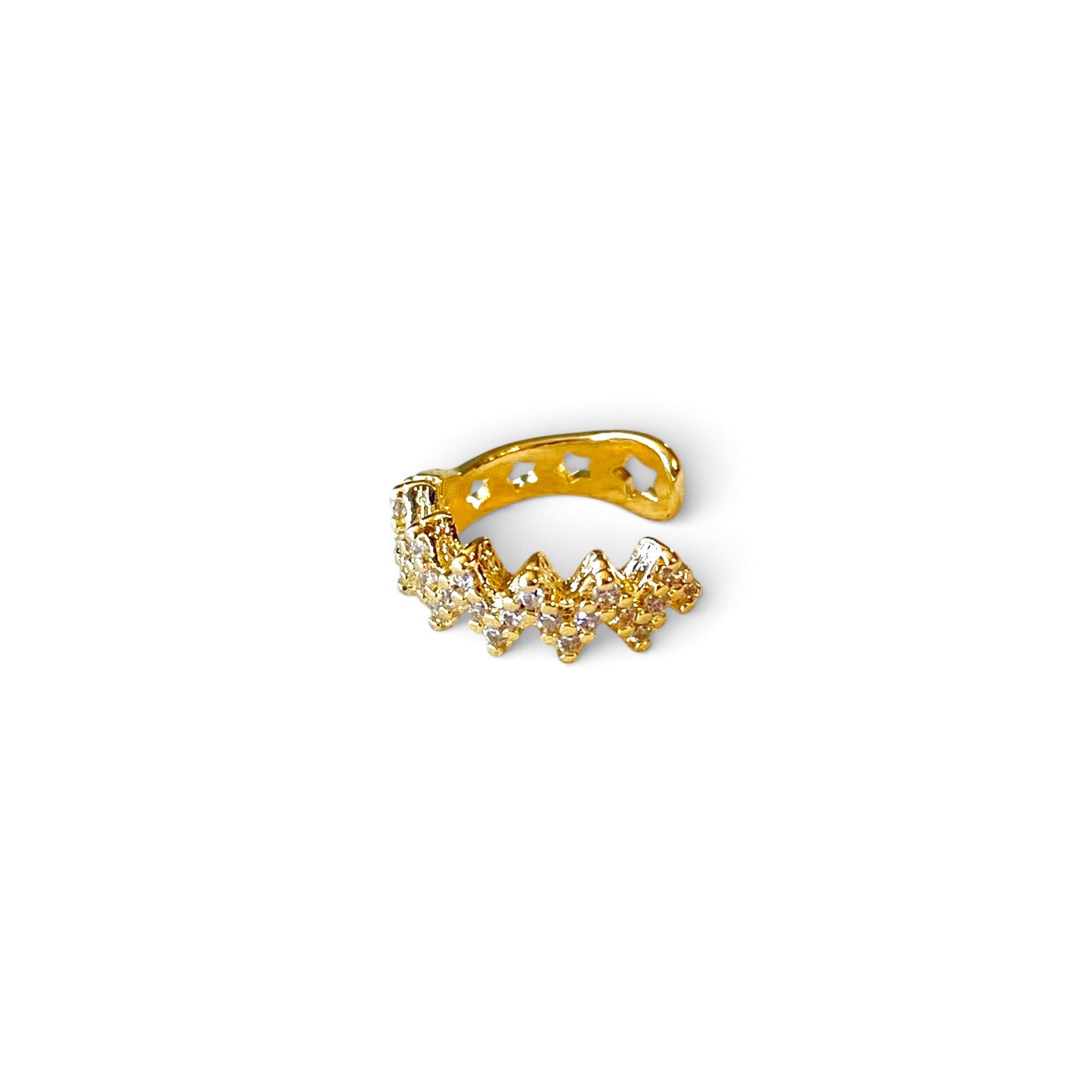 Zig Zag CZ 18K Gold Filled Ear Cuff