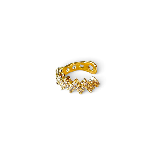 Zig Zag CZ 18K Gold Filled Ear Cuff