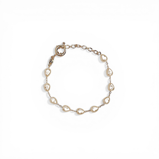 Baroque Pearl Chain 18K Gold Filled Bracelet