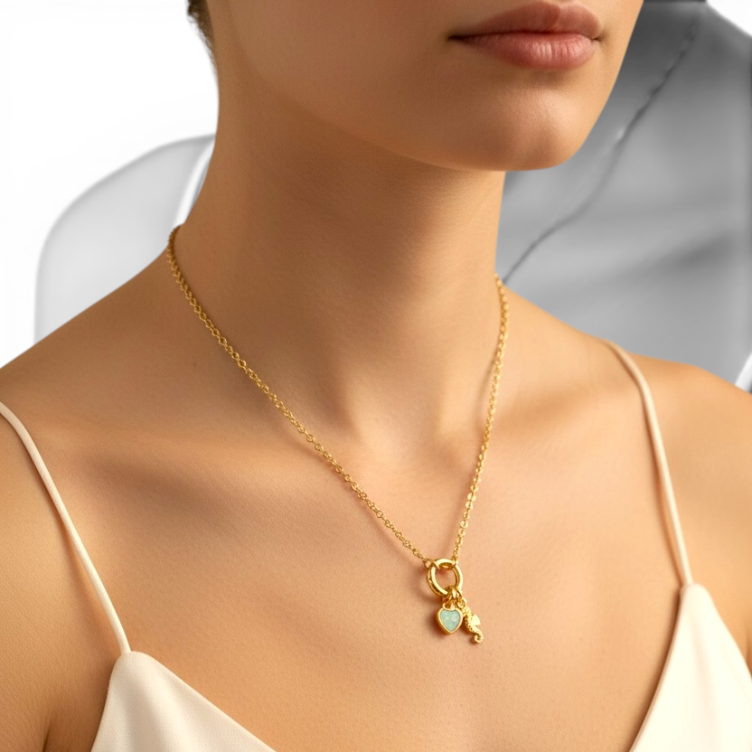 Seahorse 18mm 18K Gold Filled Charm