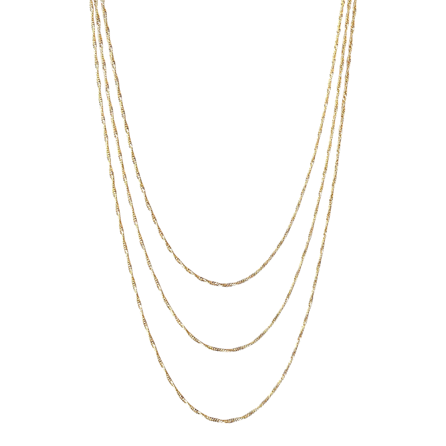 1.3mm Singapore Chain 18k Gold Filled Necklace