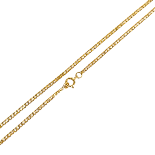 2mm Cuban Chain 18K Gold Filled Necklace