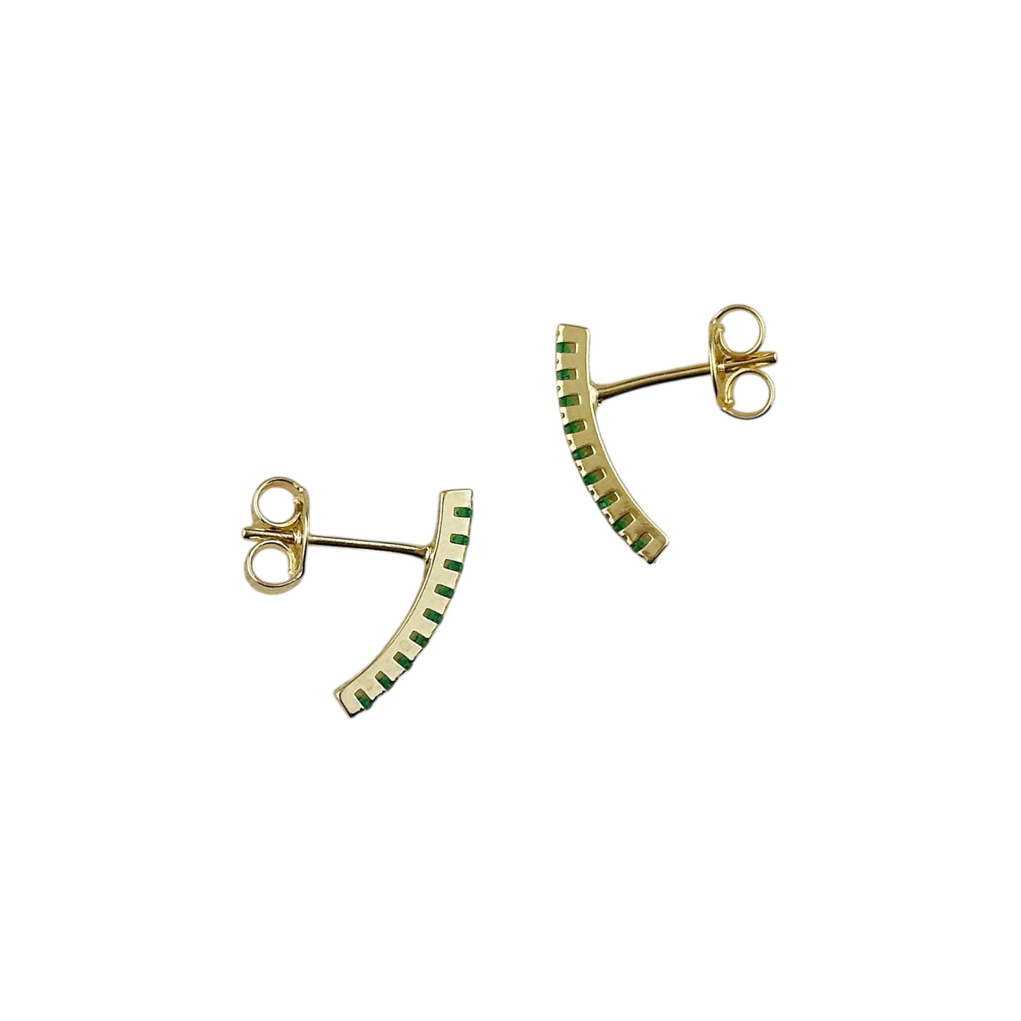 CZ Bar Stud 18k Gold Filled Earrings