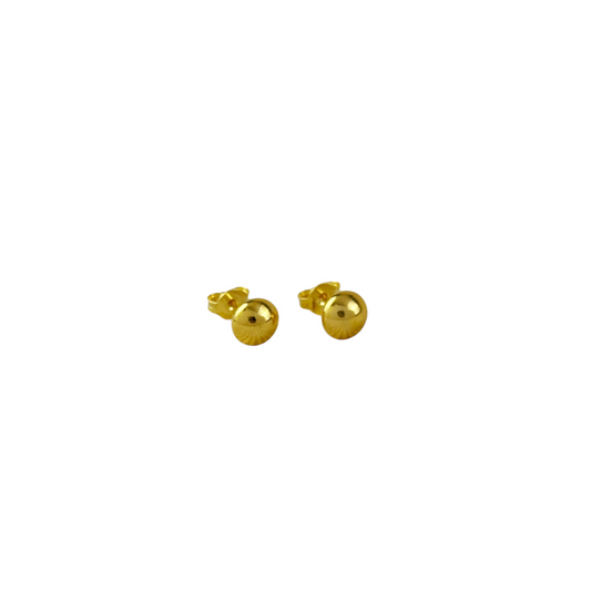 6.5mm Dome Stud 18K Gold Filled Earrings