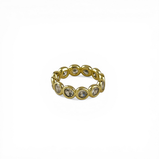 CZ Eternity Band 18K Gold Filled Ring