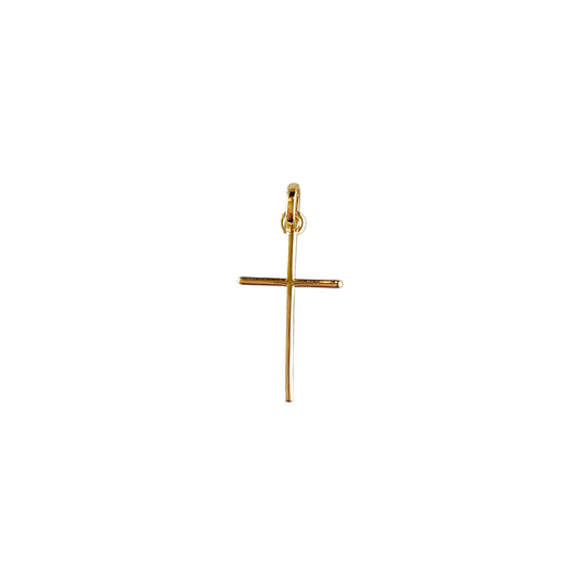 Fine Cross 25mm 18K Gold Filled Pendant