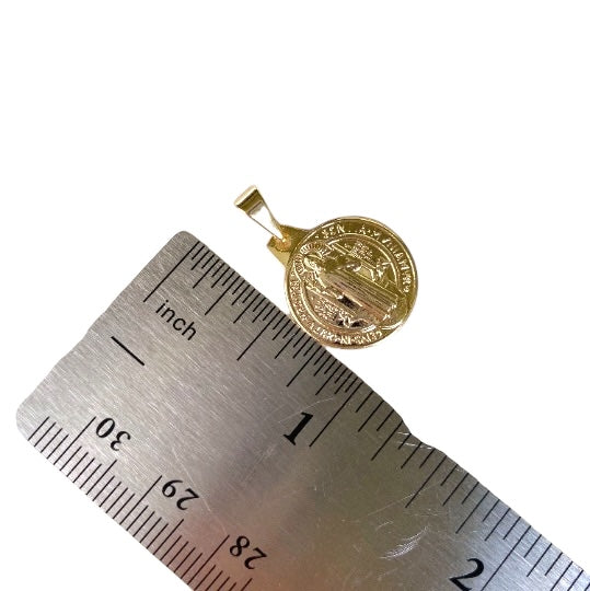 Saint Benedict Medal 18k Gold Filled Pendant