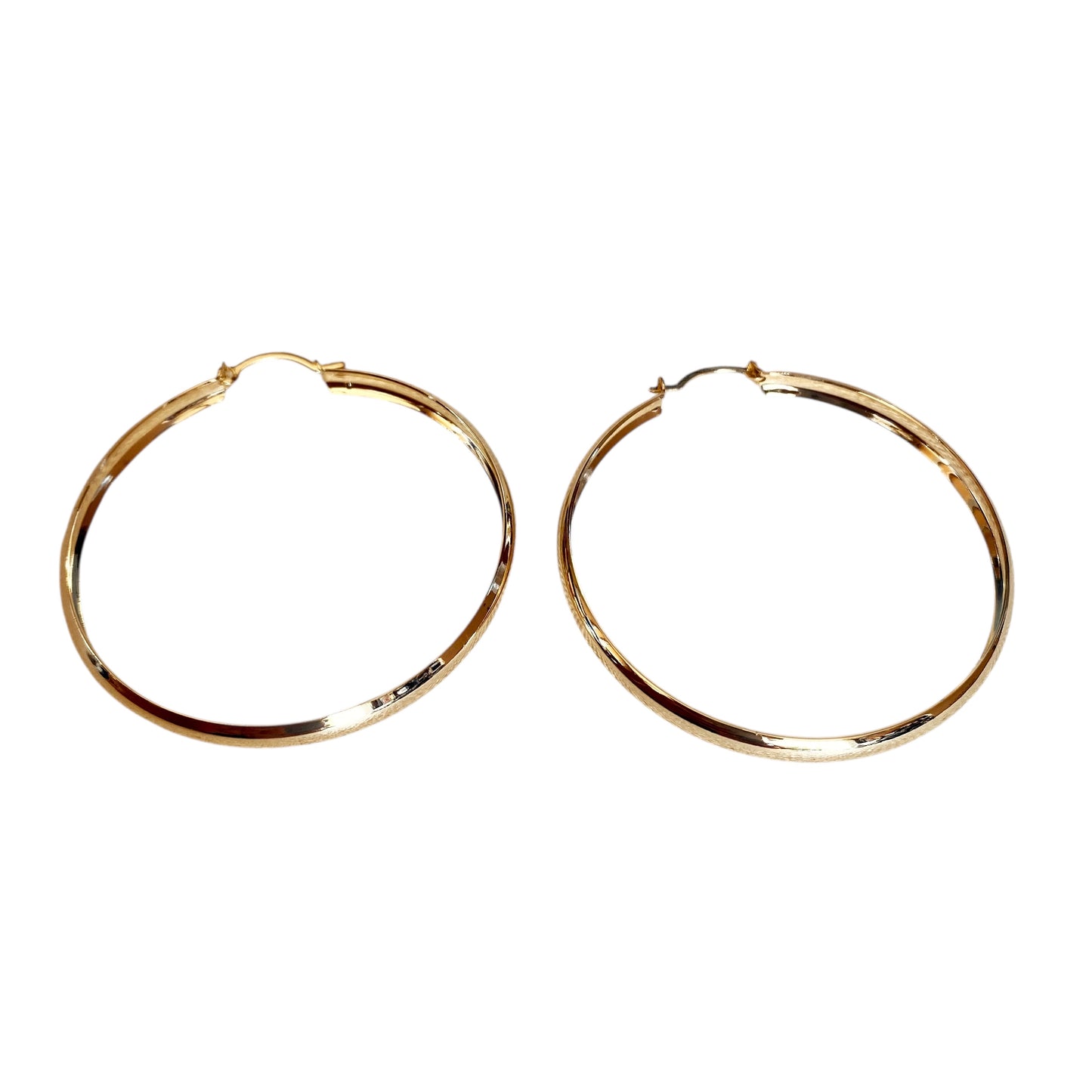 50mm Classic Hollow Hoop 18k Gold Filled Earrings