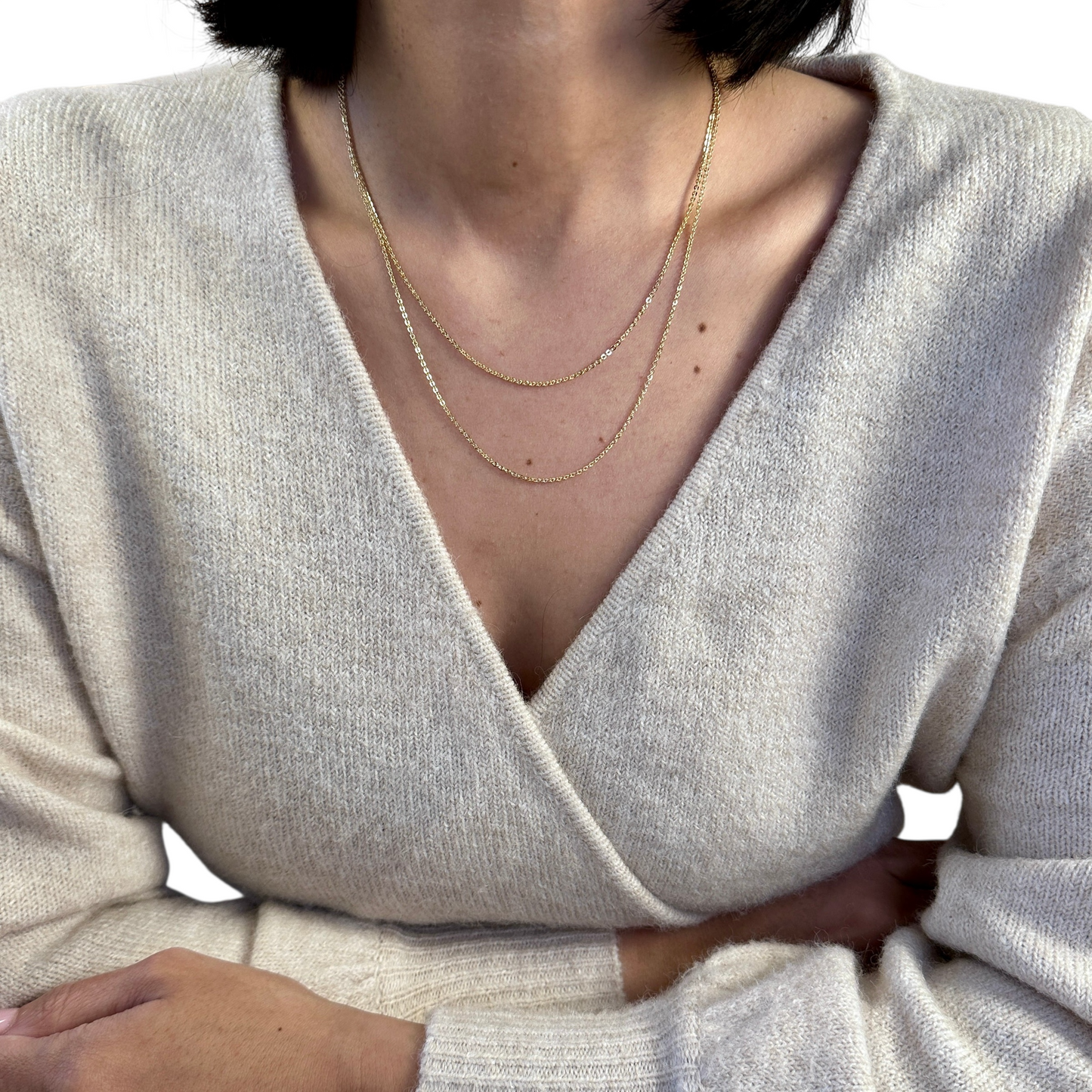 1.45mm Cable Chain 18k Gold Filled Necklace