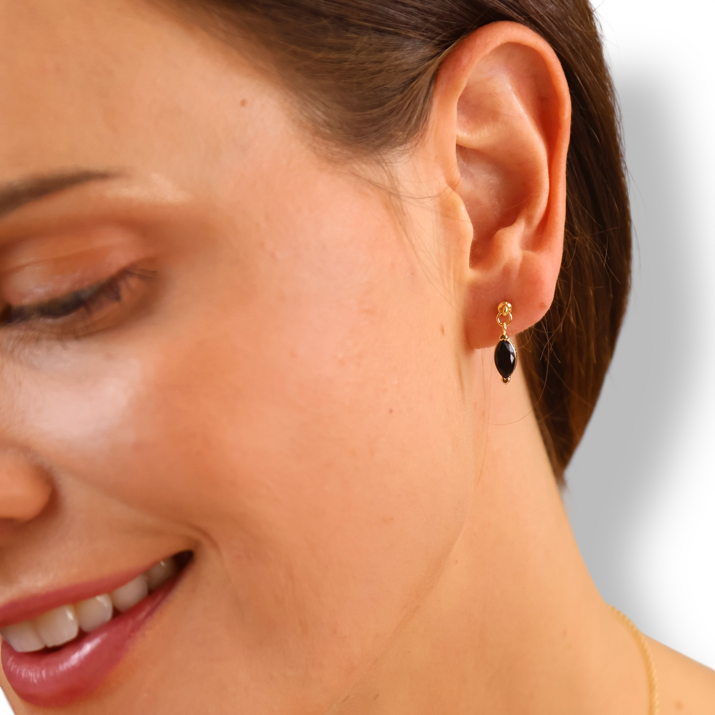 15mm Marquise CZ Drop 18k Gold Filled Earrings