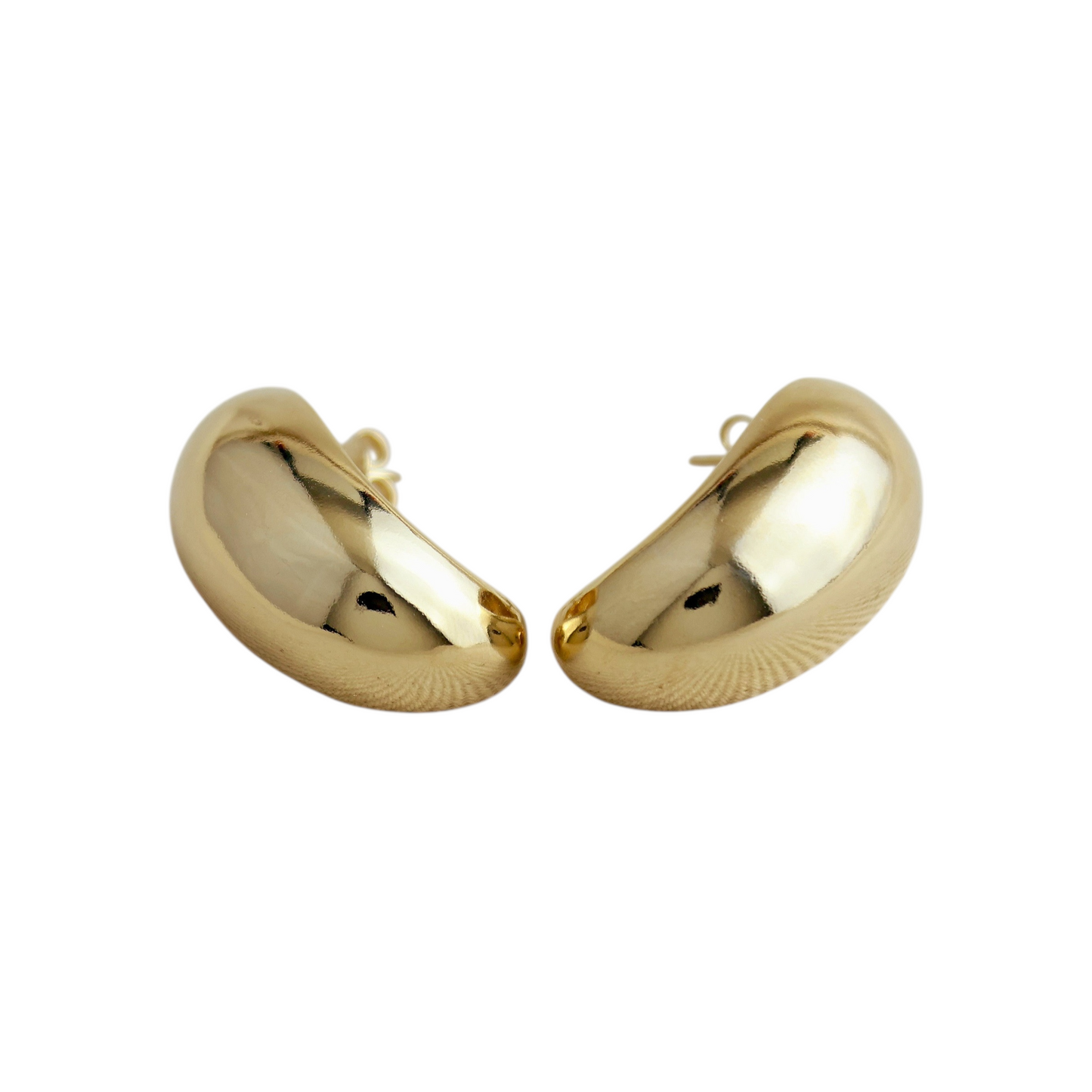 30mm Dome Drop 18k Gold Filled Earrings