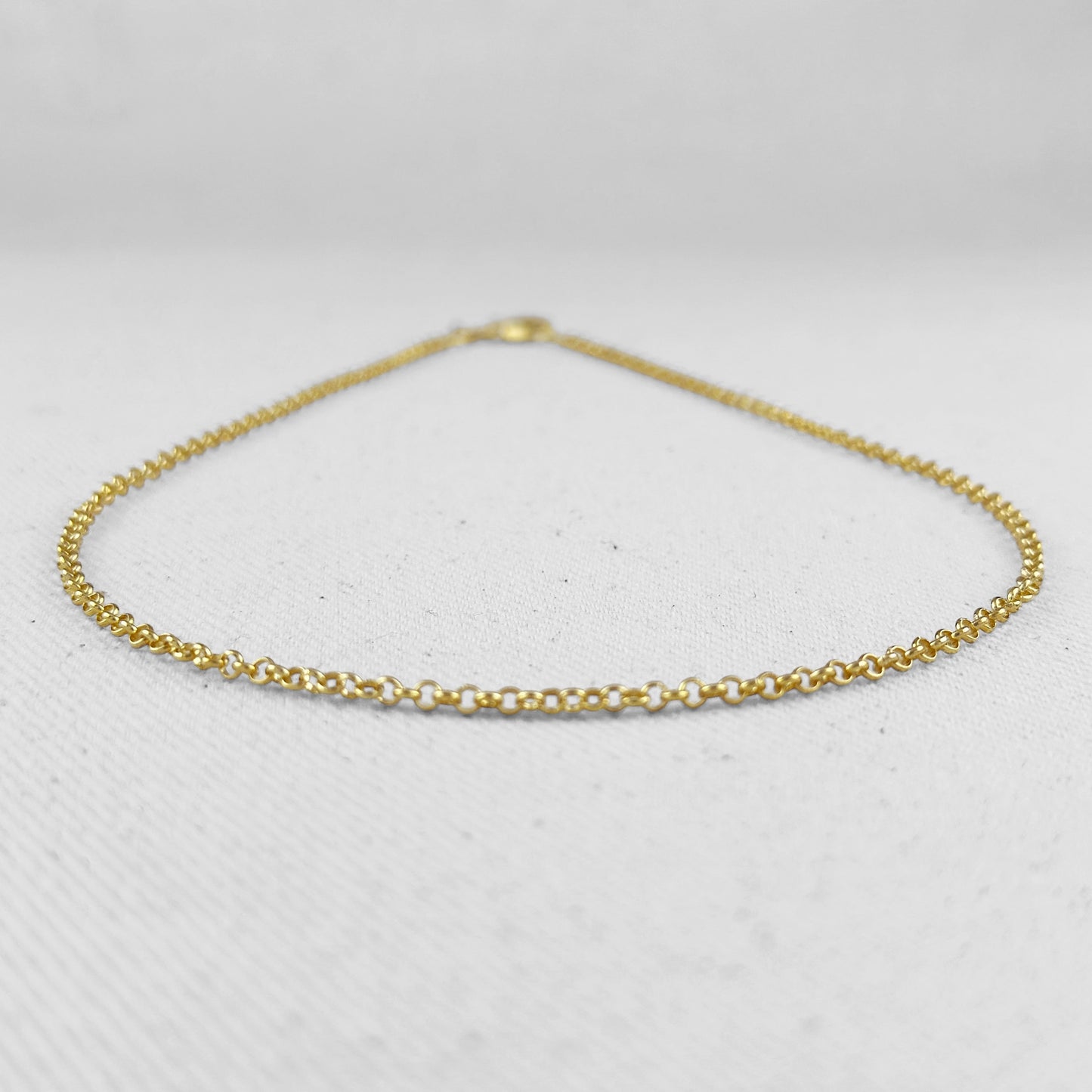 2.5mm Rolo Link Chain 18K Gold Filled Necklace