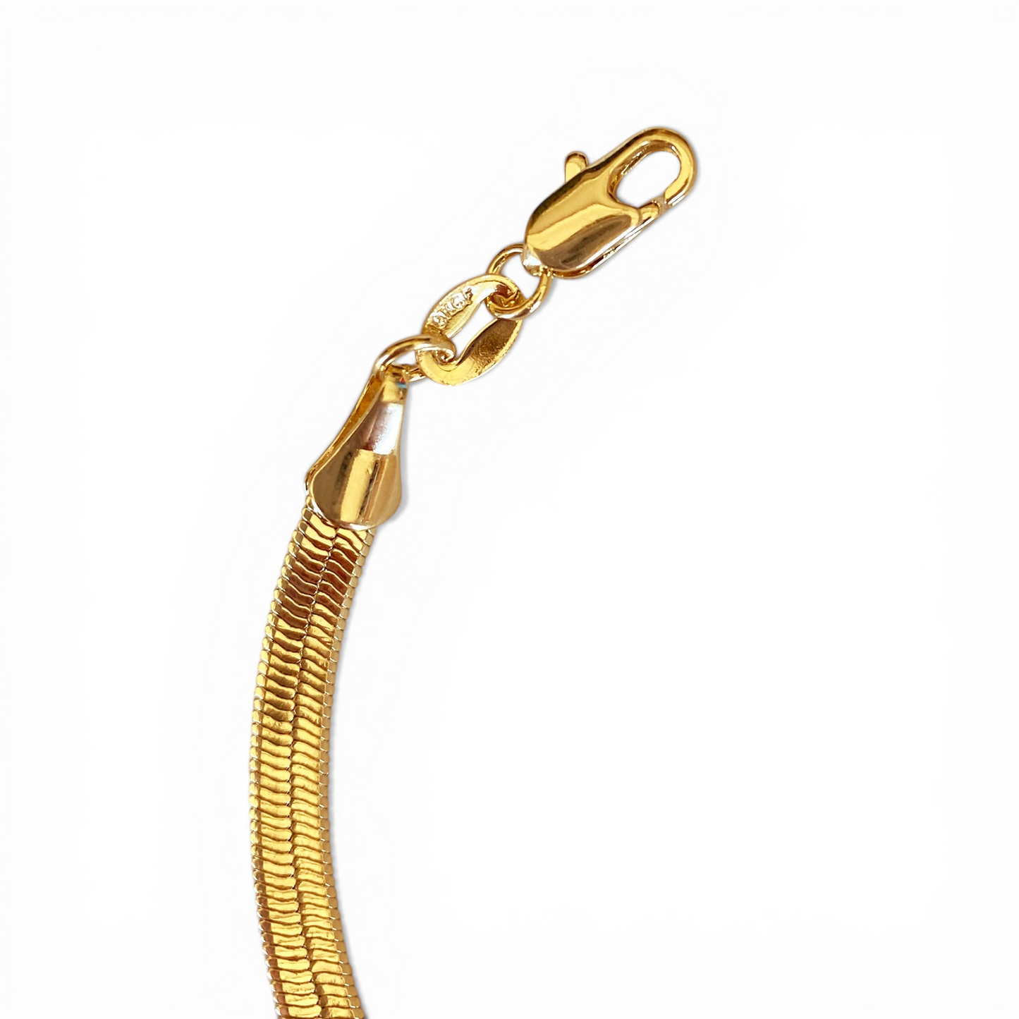 4mm Herringbone Chain 18K Gold Filled Bracelet