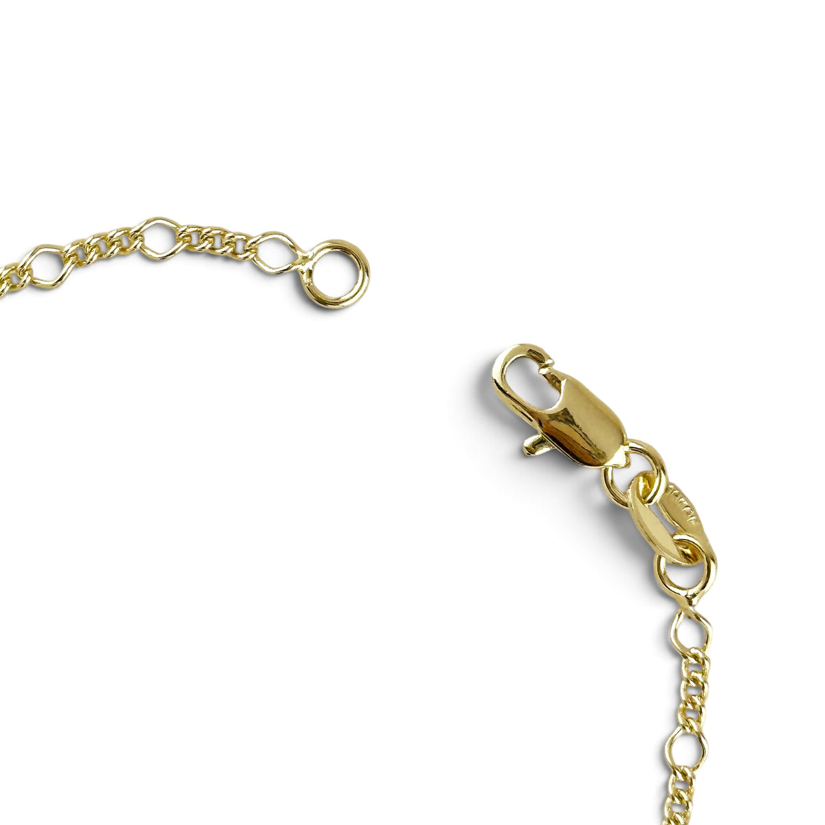 Rounded Figaro Bracelet in 18K gold-filled, view 3