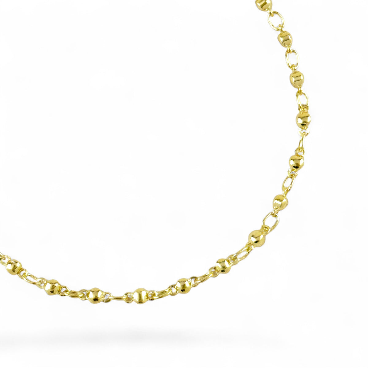 Beaded 2.5mm Bracelet in 18K gold-filled, view 5