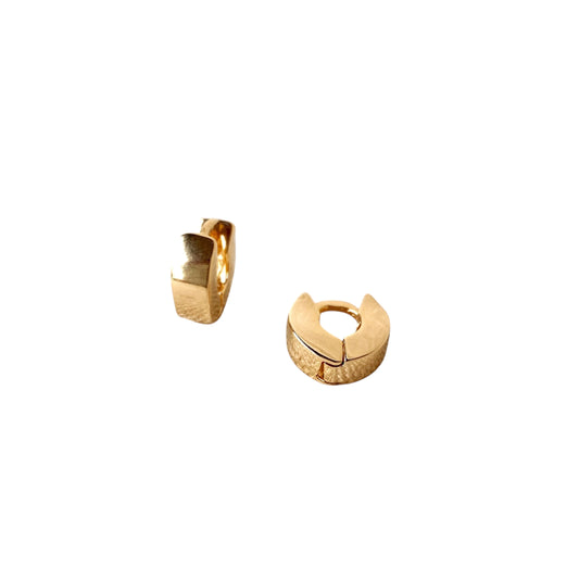 11mm Sleek Huggie Hoop 18K Gold Filled Earrings