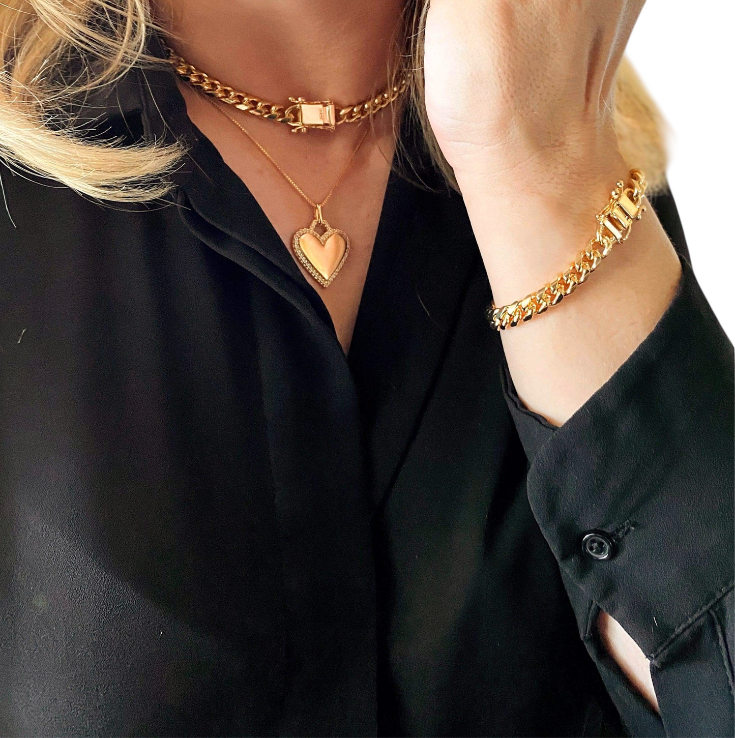 7mm Chunky Cuban 18K Gold Filled Bracelet