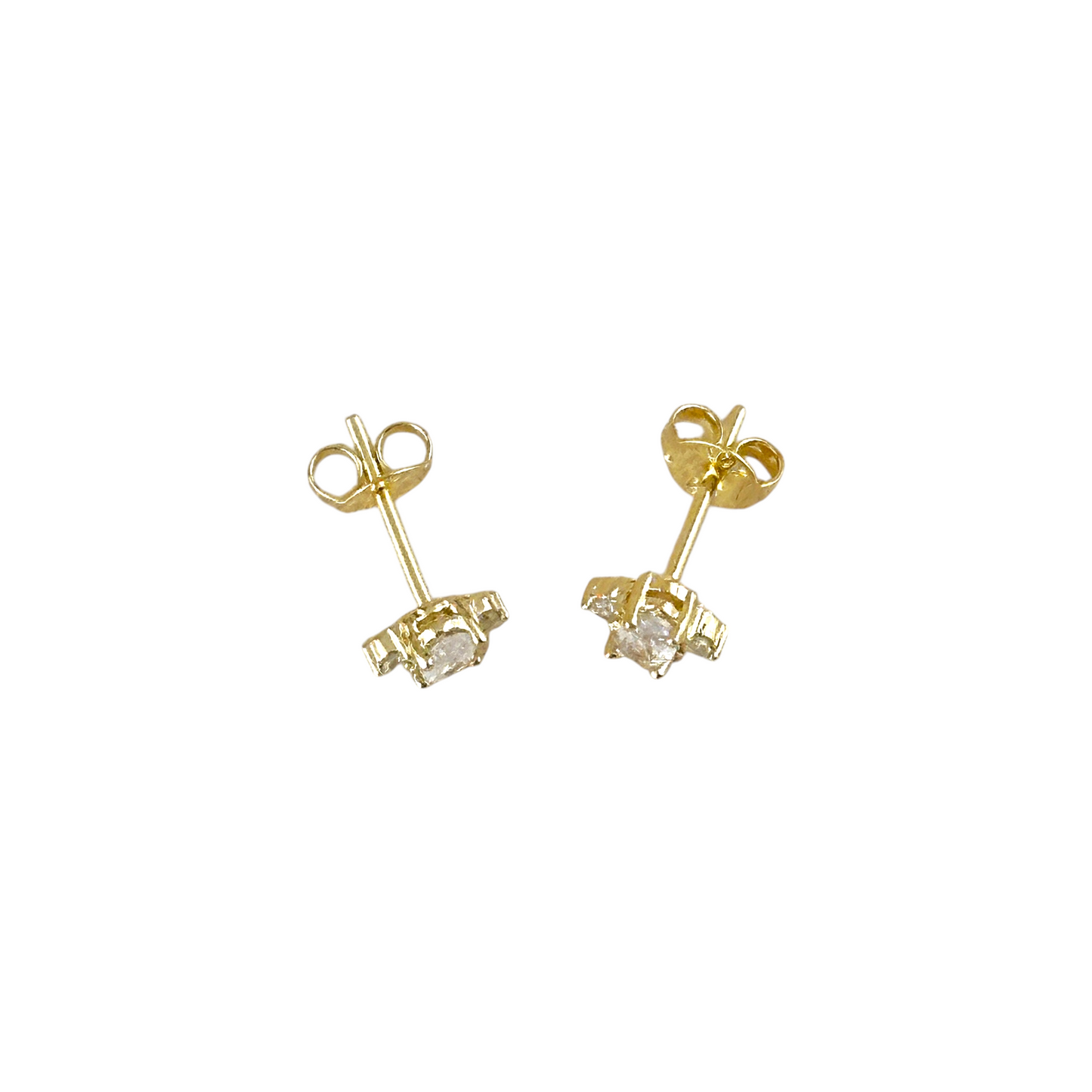 8mm Oval CZ Stud 18k Gold Filled Earrings