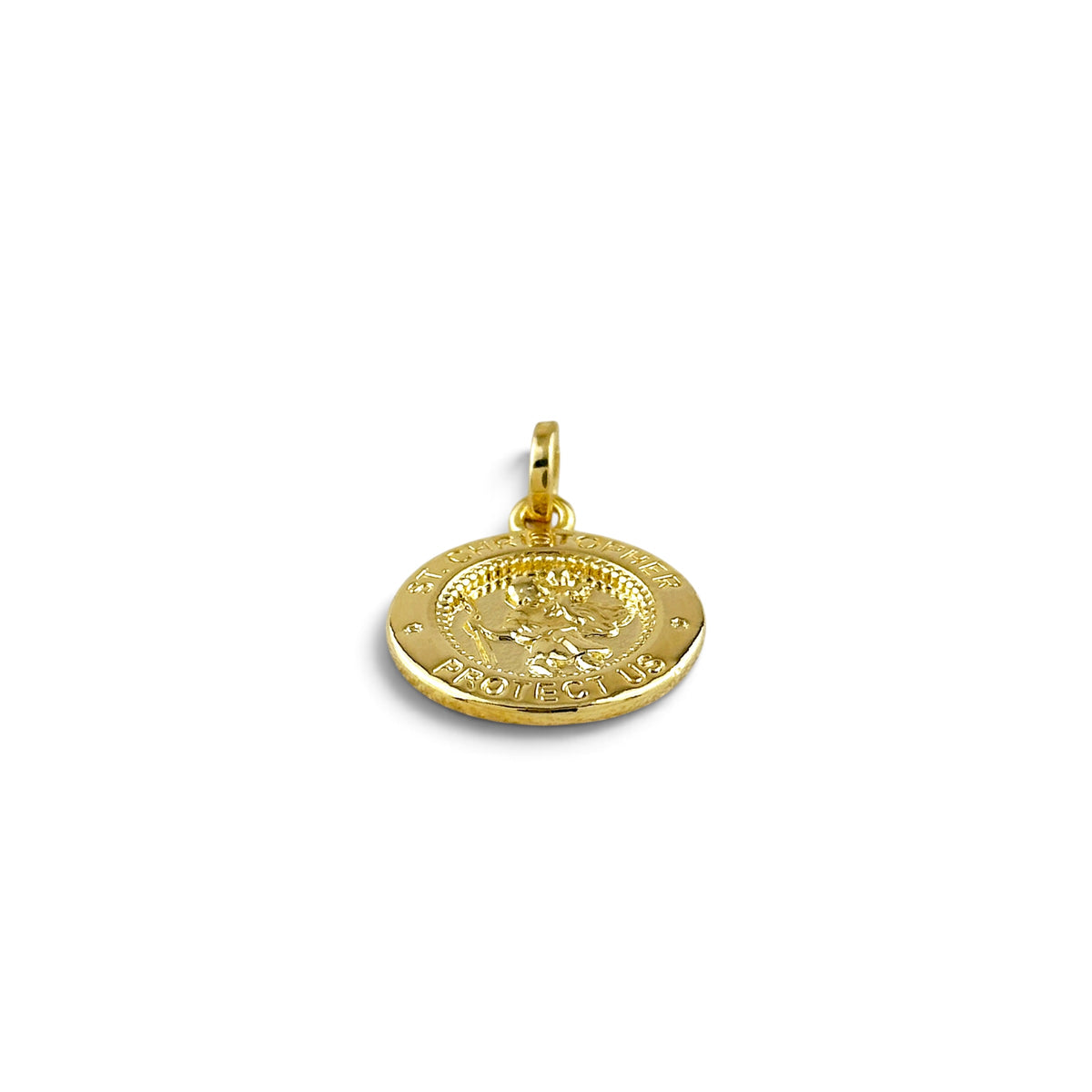 Saint Christopher Medal Pendant in 18K gold-filled, view 2