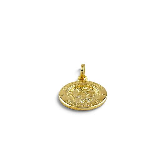 Saint Christopher Medal Pendant in 18K gold-filled, view 2