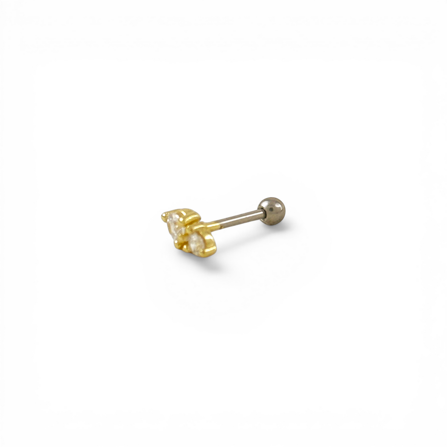 CZ Piercing Stud 18K Gold Filled Earring