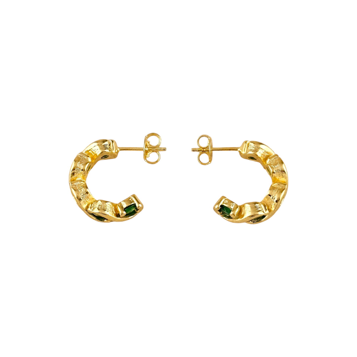 15mm Infinity CZ Open Hoop 18k Gold Filled Earrings