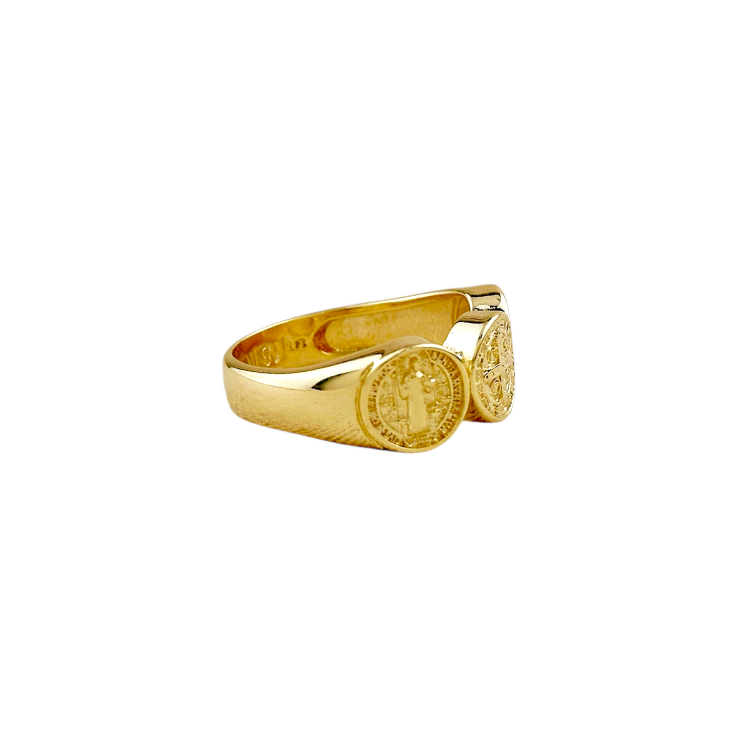 Triple Saint Benedict 18k Gold Filled Ring