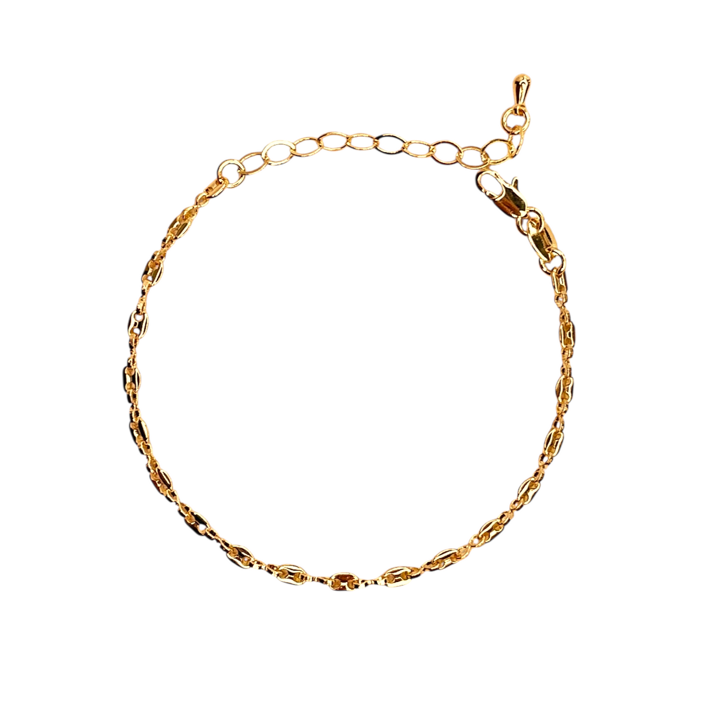 3mm Mariner Chain 18k Gold Filled Bracelet