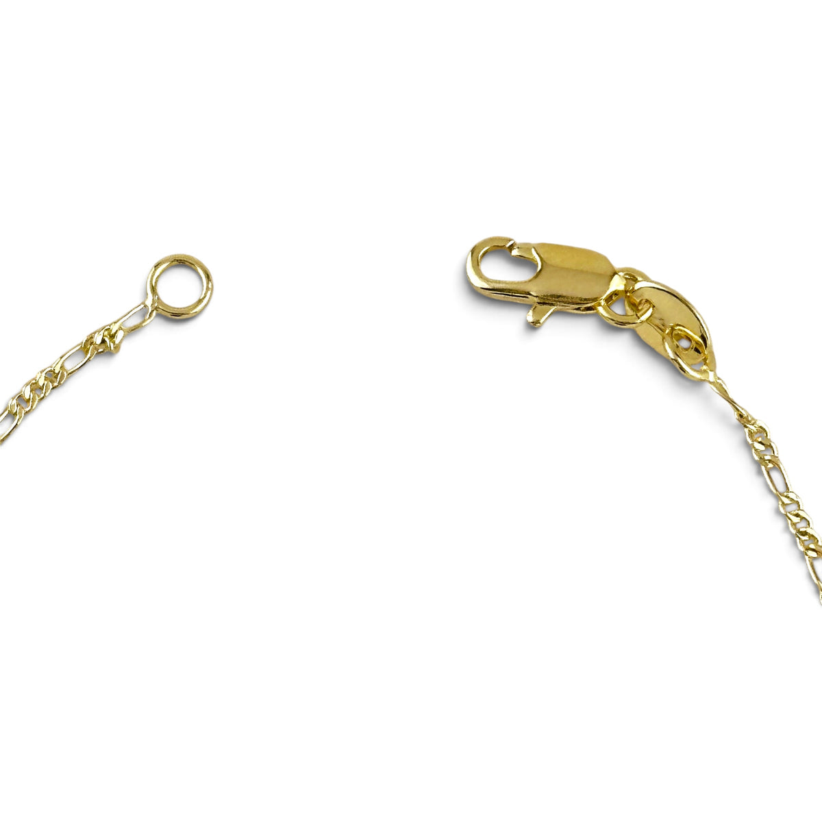 Figaro Chain 1.5mm Bracelet in 18K gold-filled, view 5