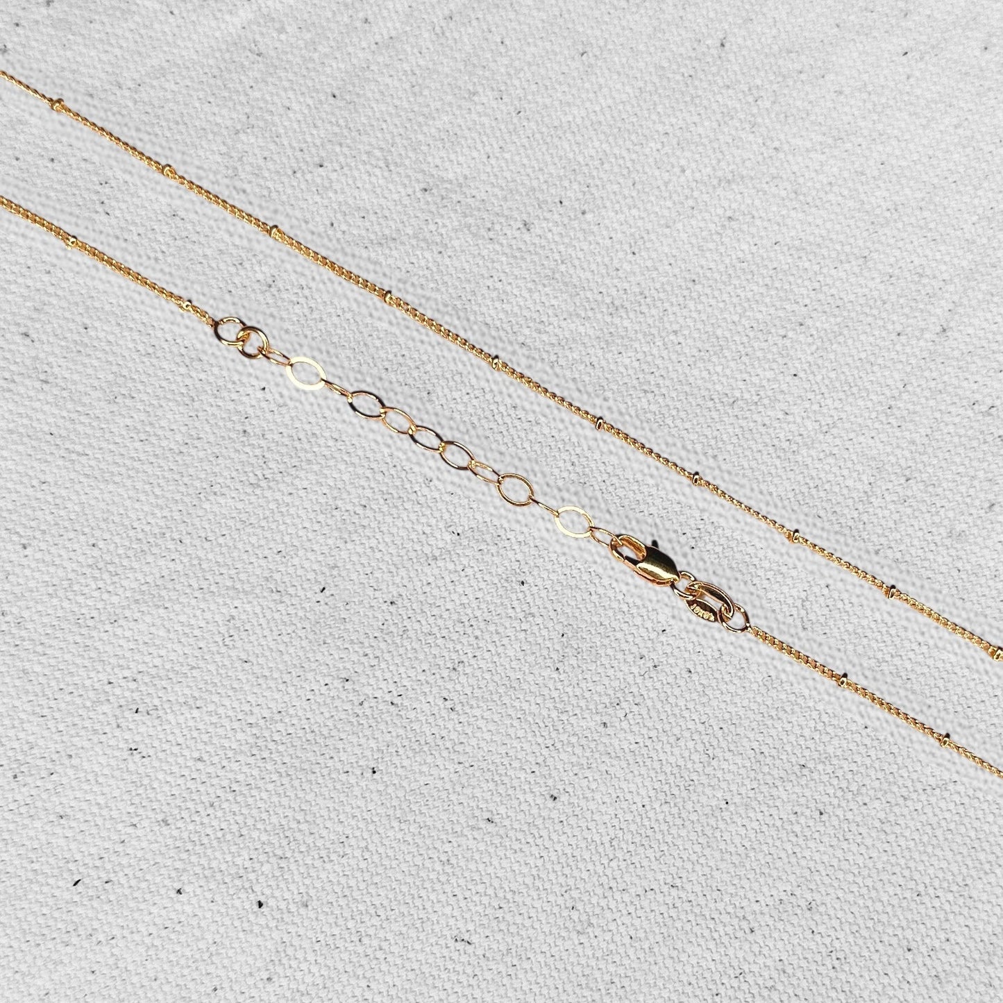 1mm Satellite Link Chain 18k Gold Filled Necklace