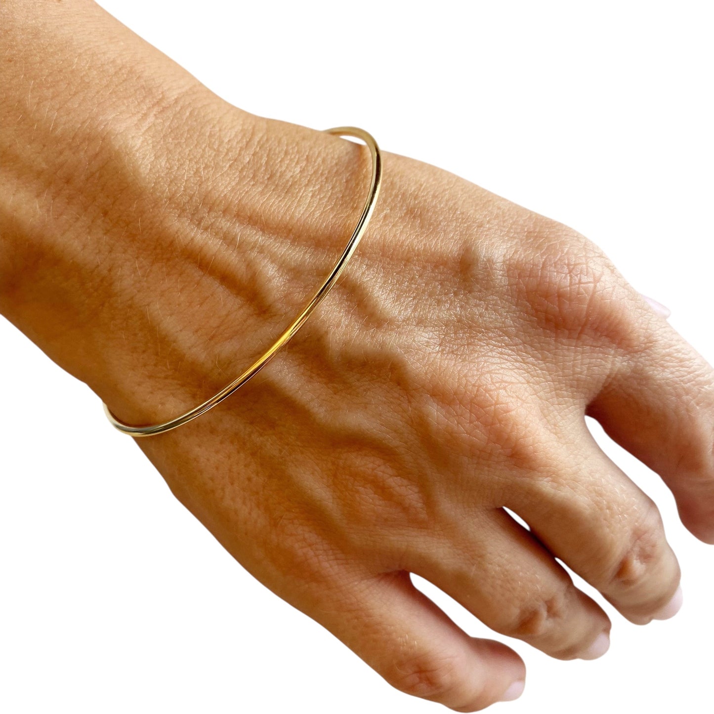 1.5mm Classic Bangle 18k Gold Filled Bracelet