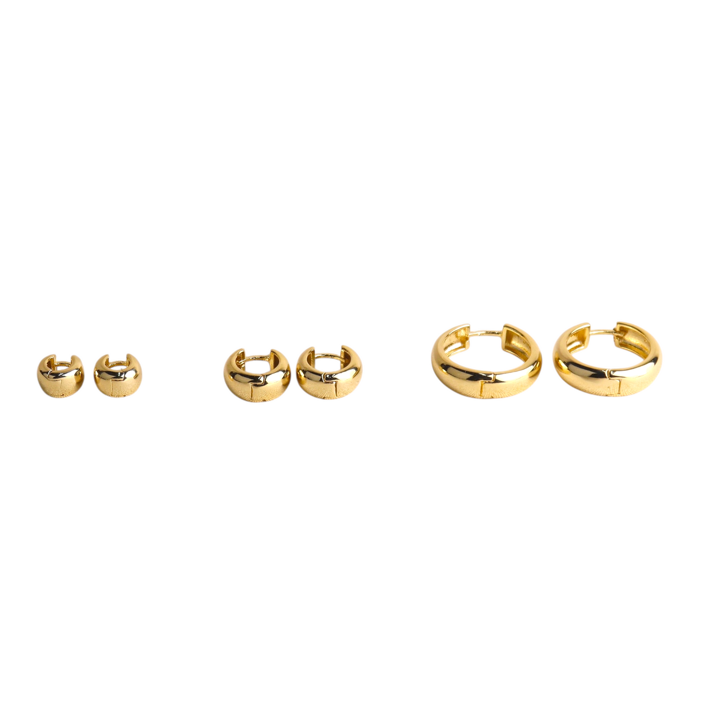 Bold Huggie Hoop 18k Gold Filled Earrings