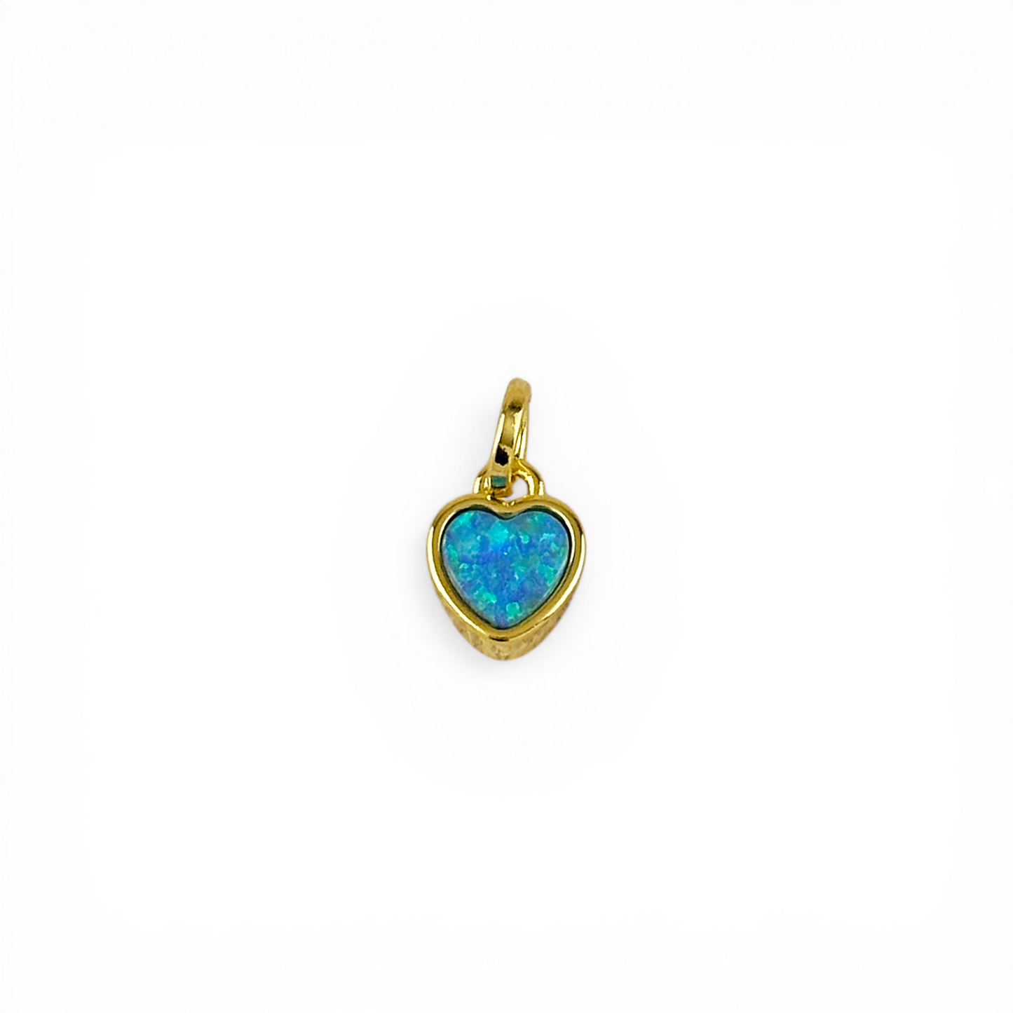 Heart Opal 13mm 18K Gold Filled Charm