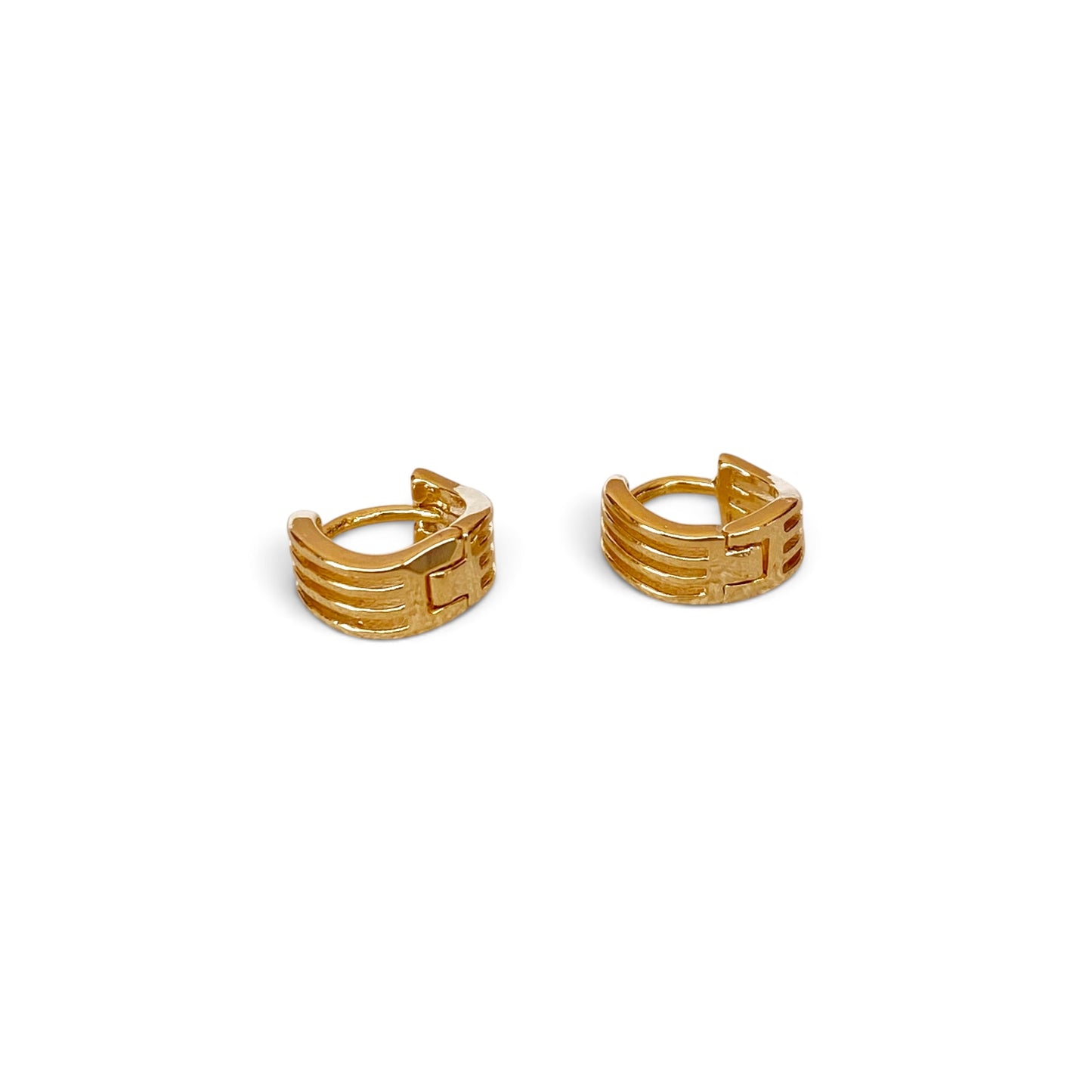 Tiny Wave Huggie 10mm 18K Gold Filled Hoop Earrings
