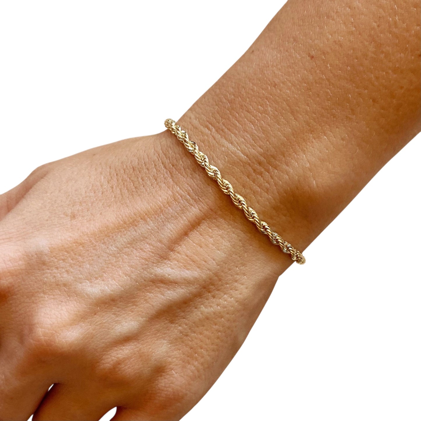 3mm Rope Chain 18k Gold Filled Bracelet