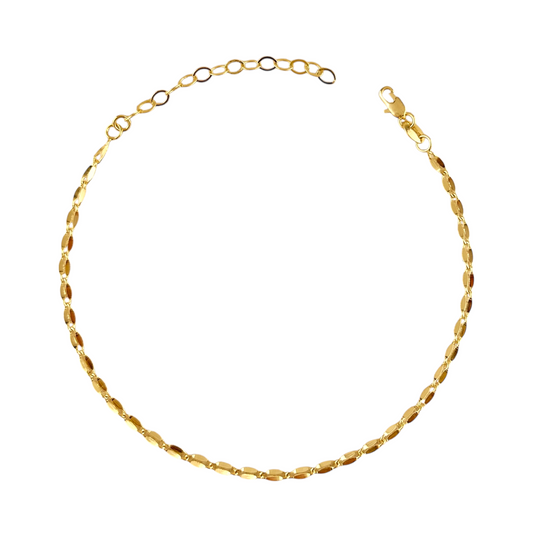 3mm Lip Chain 18k Gold Filled Anklet