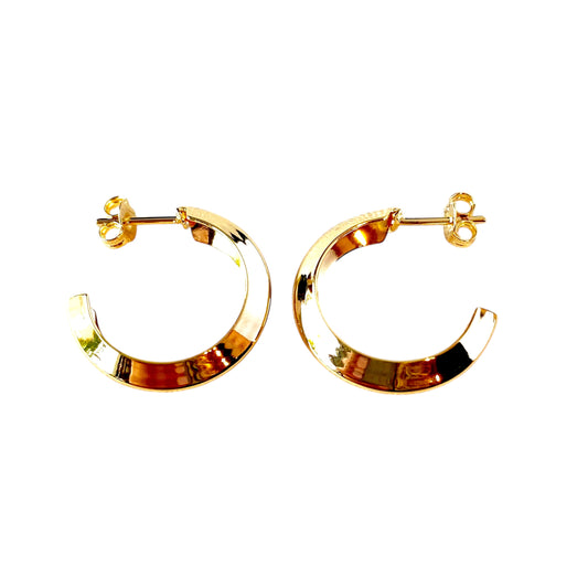 23mm Faceted Open Hoop 18k Gold Filled Earrings