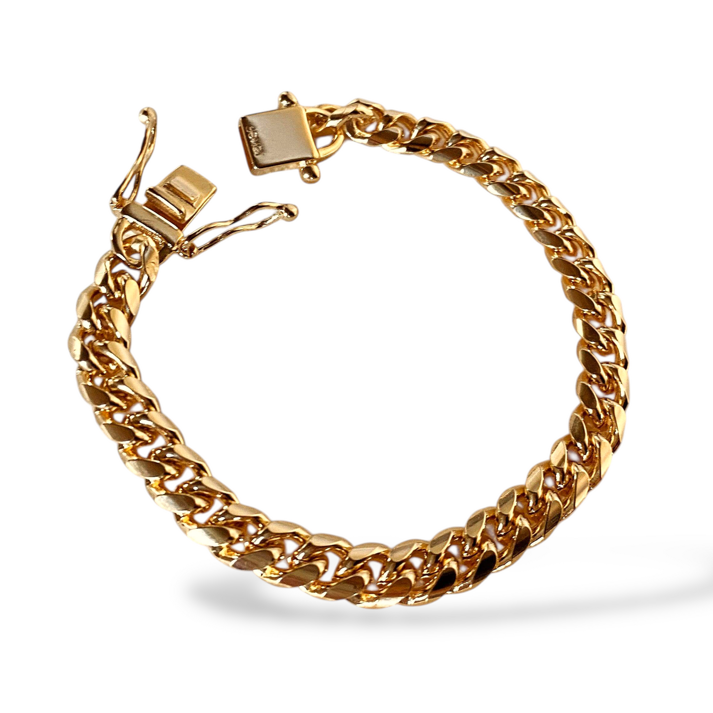7mm Chunky Cuban 18K Gold Filled Bracelet