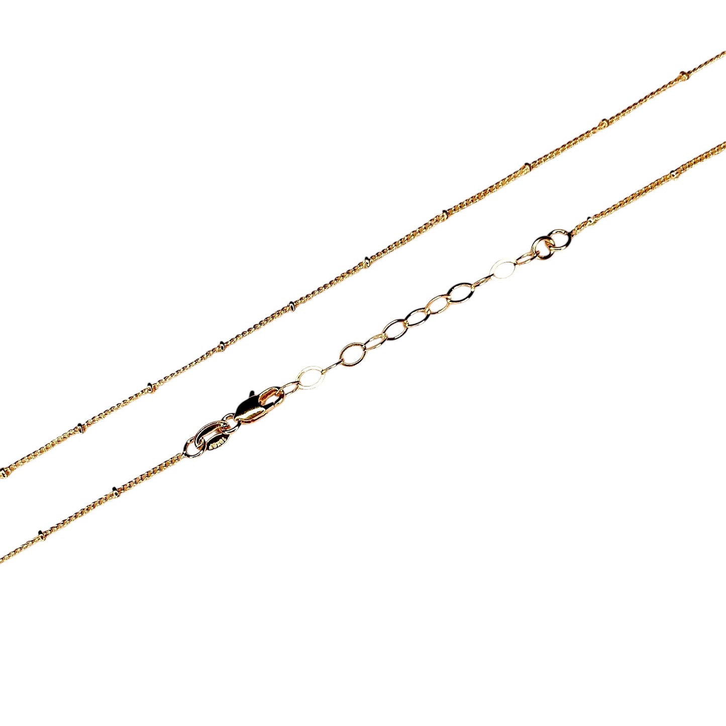 1mm Satellite Link Chain 18k Gold Filled Necklace