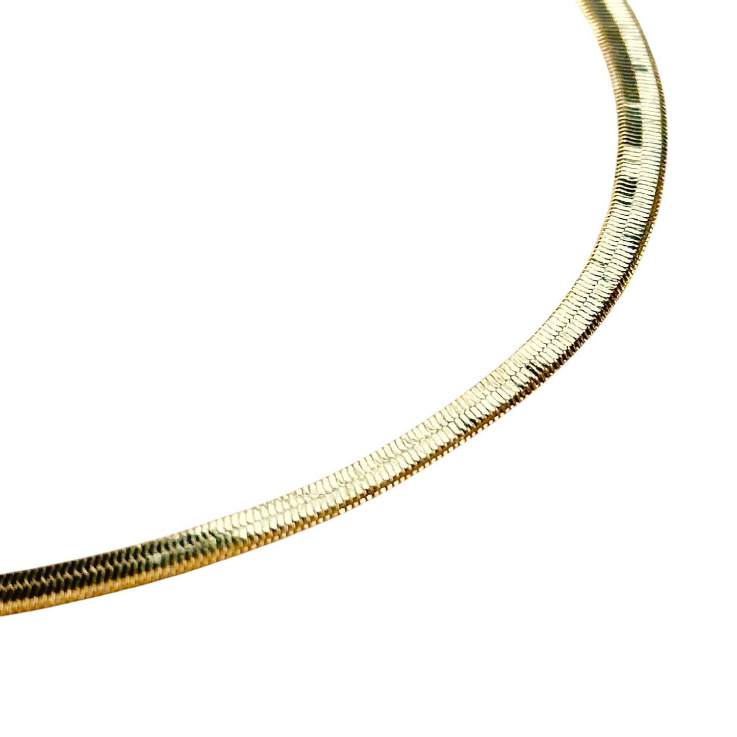 3mm Herringbone Chain 18k Gold Filled Anklet