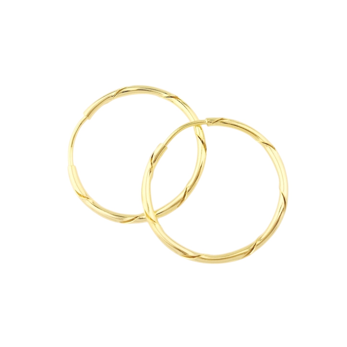 Twisted Wire Hoop 18k Gold Filled Earrings